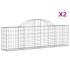 Cestas gaviones 2 uds forma de arco hierro 200x30x60/80