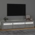 Mueble de TV con luces LED gris hormigón 195x35x40