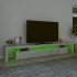 Mueble de TV con luces LED gris hormigón 260x36,5x40