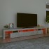 Mueble de TV con luces LED gris hormigón 260x36,5x40