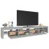 Mueble de TV con luces LED gris hormigón 260x36,5x40