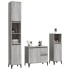 Set de muebles de baño 3 pzas madera contrachapada gris