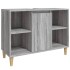 Set de muebles de baño 3 pzas madera contrachapada gris