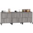 Aparadores 3 uds madera contrachapada gris Sonoma 60x35x70