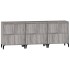 Aparadores 3 uds madera contrachapada gris Sonoma 60x35x70