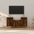 Set de muebles de TV 3 pzas madera contrachapada roble