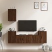 Set de muebles para TV 5 pzas madera contrachapada roble marrón