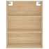 Aparador alto madera contrachapada color roble 69,5x34x180