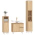 Set de muebles de baño 3 pzas madera contrachapada roble