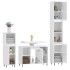 Set muebles de baño 3 piezas madera contrachapada blanco