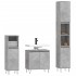 Set muebles de baño 2 piezas madera contrachapada gris