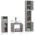 Set muebles de baño 2 piezas madera contrachapada gris