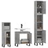 Set muebles de baño 2 piezas madera contrachapada gris