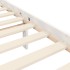 Estructura de cama con cabecero madera maciza blanco 120x200