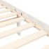 Estructura de cama con cabecero madera maciza blanco 90x200