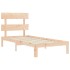 Estructura de cama individual con cabecero madera