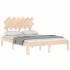 Estructura de cama de matrimonio con cabecero madera