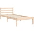 Estructura de cama con cabecero madera maciza 100x200