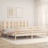 Estructura de cama de matrimonio con cabecero madera