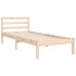 Estructura de cama individual con cabecero madera