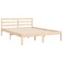 Estructura de cama con cabecero madera maciza 140x200