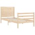 Estructura de cama con cabecero madera maciza 90x200