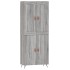 Aparador alto madera contrachapada gris sonoma 69,5x34x180