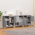 Aparadores 3 uds madera contrachapada gris Sonoma 60x35x70