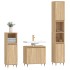 Set de muebles de baño 3 pzas madera contrachapada roble