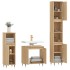 Set de muebles de baño 3 pzas madera contrachapada roble