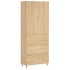 Aparador alto madera contrachapada color roble 69,5x34x180