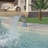 Fuente de piscina de acero inoxidable plateada 64x30x52