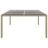 Mesa jardín vidrio templado ratán sintético beige 200x150x75