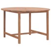 Mesa de comedor de jardín madera maciza de teca Ø110x75 cm