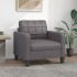 Sillón cuero sintético gris 60