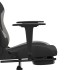 Silla gaming de masaje con reposapiés tela negro y gris