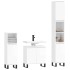 Set muebles de baño 3 piezas madera contrachapada blanco