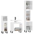 Set muebles de baño 3 piezas madera contrachapada blanco