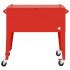 Carrito nevera con ruedas rojo 92x43x89