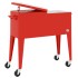 Carrito nevera con ruedas rojo 92x43x89