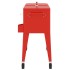 Carrito nevera con ruedas rojo 92x43x89