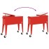 Carrito nevera con ruedas rojo 92x43x89