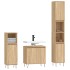 Set de muebles de baño 3 pzas madera contrachapada roble