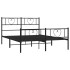 Estructura de cama cabecero y estribo metal negro 120x200