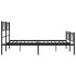 Estructura de cama cabecero y estribo metal negro 120x200