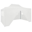 Carpa plegable profesional con 4 paredes acero blanco 3x4 m