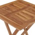 Mesa plegable de jardín madera maciza de teca 60x60x75