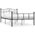 Estructura de cama de metal negro 160x200