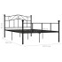 Estructura de cama de metal negro 160x200