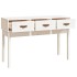 Mesa consola de madera maciza de pino blanco 114x40x75